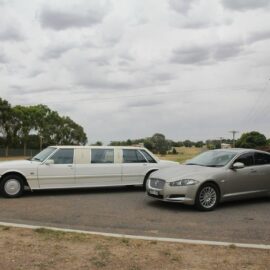Get driven around in style in either the stretch limo or the sporty jag